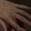 Vintage Gold Diamond Stud Index Ring for Women - Geometric Gift for Best Friend