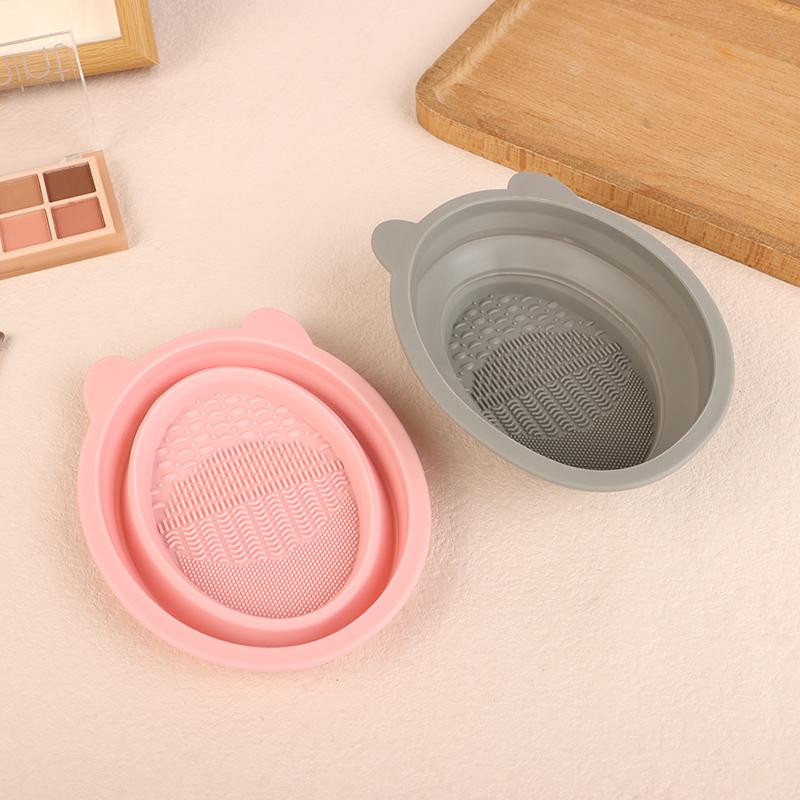 Makeup Brush Cleaner Cleaning Bowl Brush Tool Set Thorough Cleaning Without Hurting Bristles Wet & Dry Powder Puff Dry Cleaner
