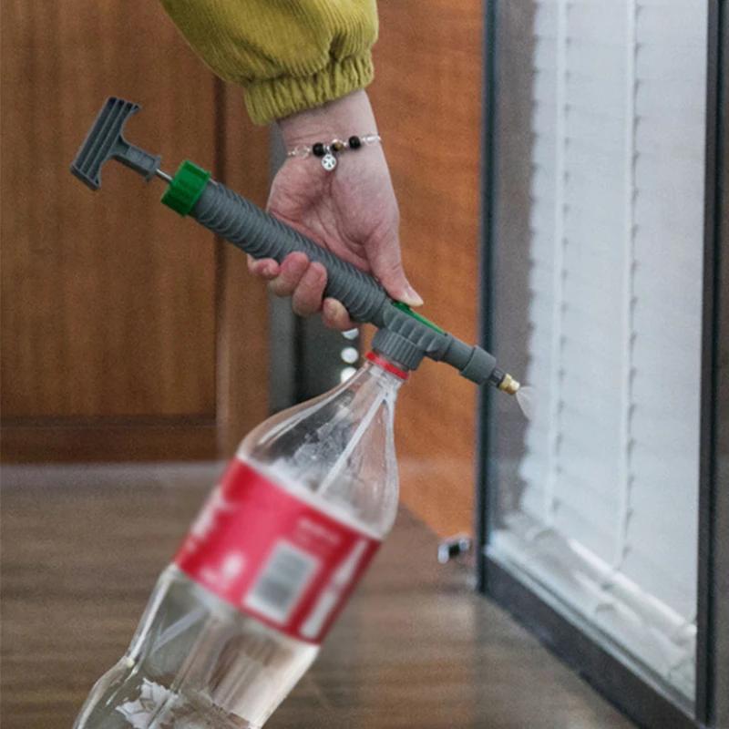 ISGTDRM Gardening Watering Sprayer Beverage Bottle Watering Can High Pressure Small Manual Pressure Adjustable Spray Head