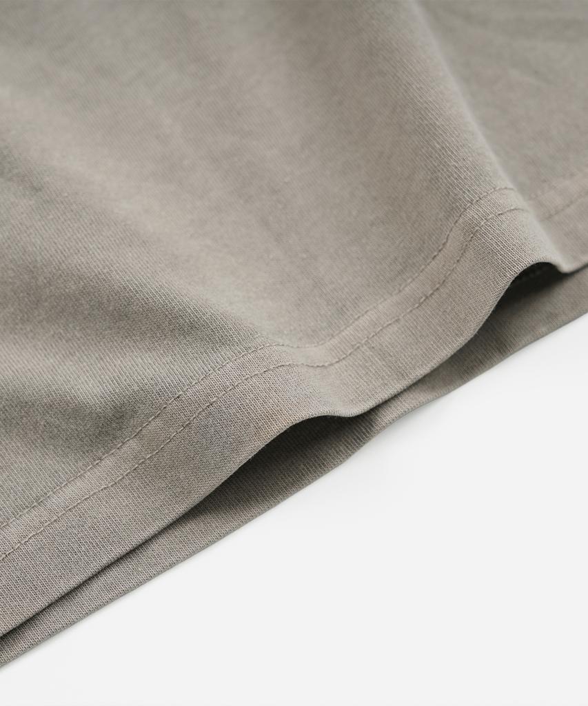 FRIZMWORKS Pigment Dyeing Henley Neck Tee _ Warm Gray