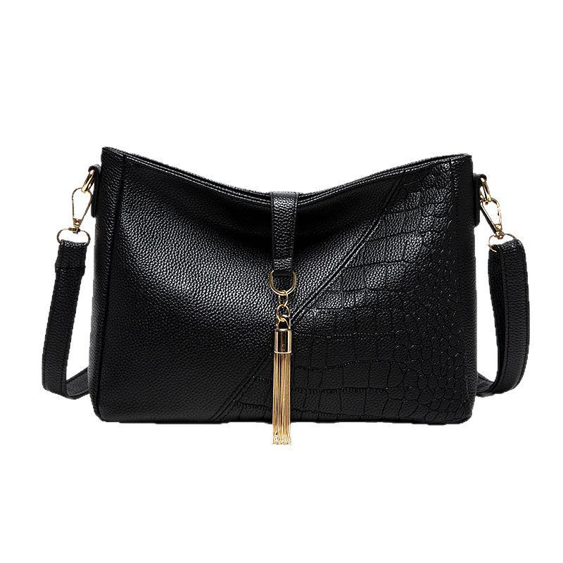 Soft Leather Tassel Crossbody Bag 2025 - Women's Fashion PU Shoulder Tote Bag