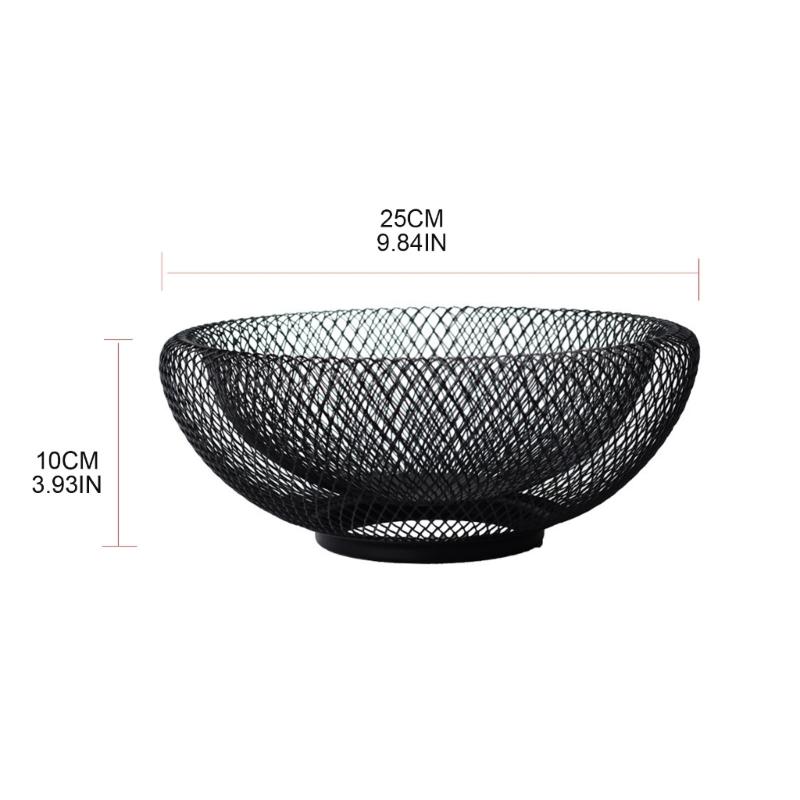 Nordic-Style Iron Art Fruit Storage Basket Home Organizer Bowl For Vegetable Candy Kitchen Table Dining Decoration Tool