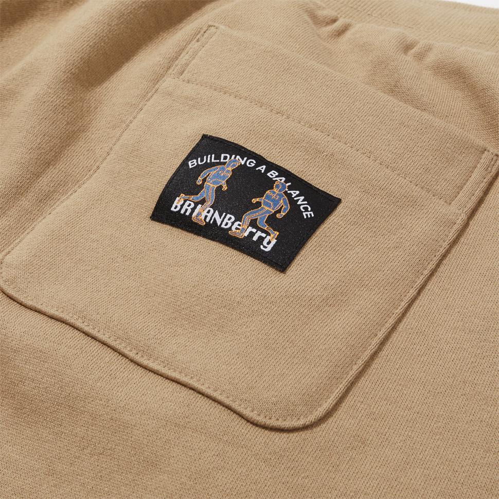 BRIAN BERRY Fleece-Lined Sweat Pants_Camel