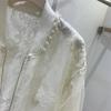 Female Summer Chinese Unique Embroidery Sunscreen Jacket Literary Temperament Solid Color Round Neck Baseball Jacket