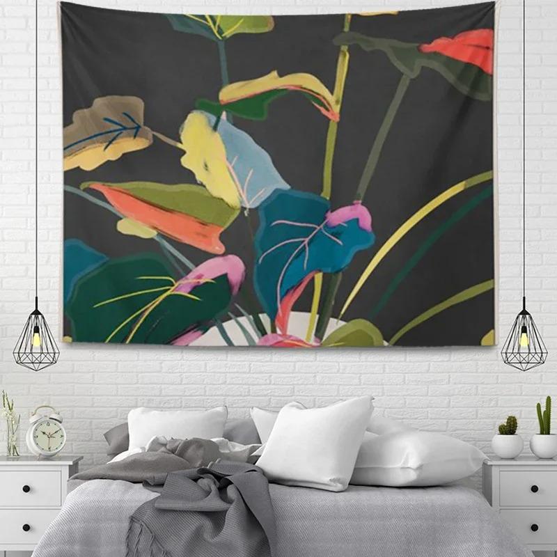 Простой Растение в Горшке Декоративный Гобелен Домашняя Стена Гостиная Офис Декоративный — фото 5