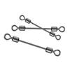 50pcs Solid Ring Fishing Swivel Connector Bearing Barrel Double Rolling Durable Heavy Duty Ball