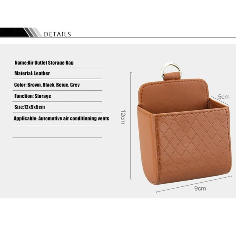 2025 Car Air Outlet Miscellaneous Bag Car Interior Box Car Storage Box Hanging Bag Sheepskin Air Outlet Storage Box