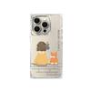 Square Back Tube Protection Clear Case For iPhone 14 Pro Max 16 ProMax 13 15 Plus 11 12 Anti-Oxygen,The Backs Of Humans And Animals Pattern Casing