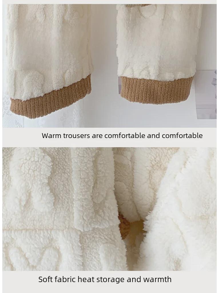 Plus Size Women's Flannel Pajama Set - Long Sleeve Cardigan, Warm and Cozy for Autumn and Winter