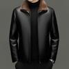 Haining Leather Jacket Men's Winter Fur Integrated Leather Jacket New Thickened Warm Jacket Velvet Leather Jacket Men