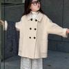 Girls' Double-Faced Wool Coat: Fall/Winter Casual Children's Wool Coat