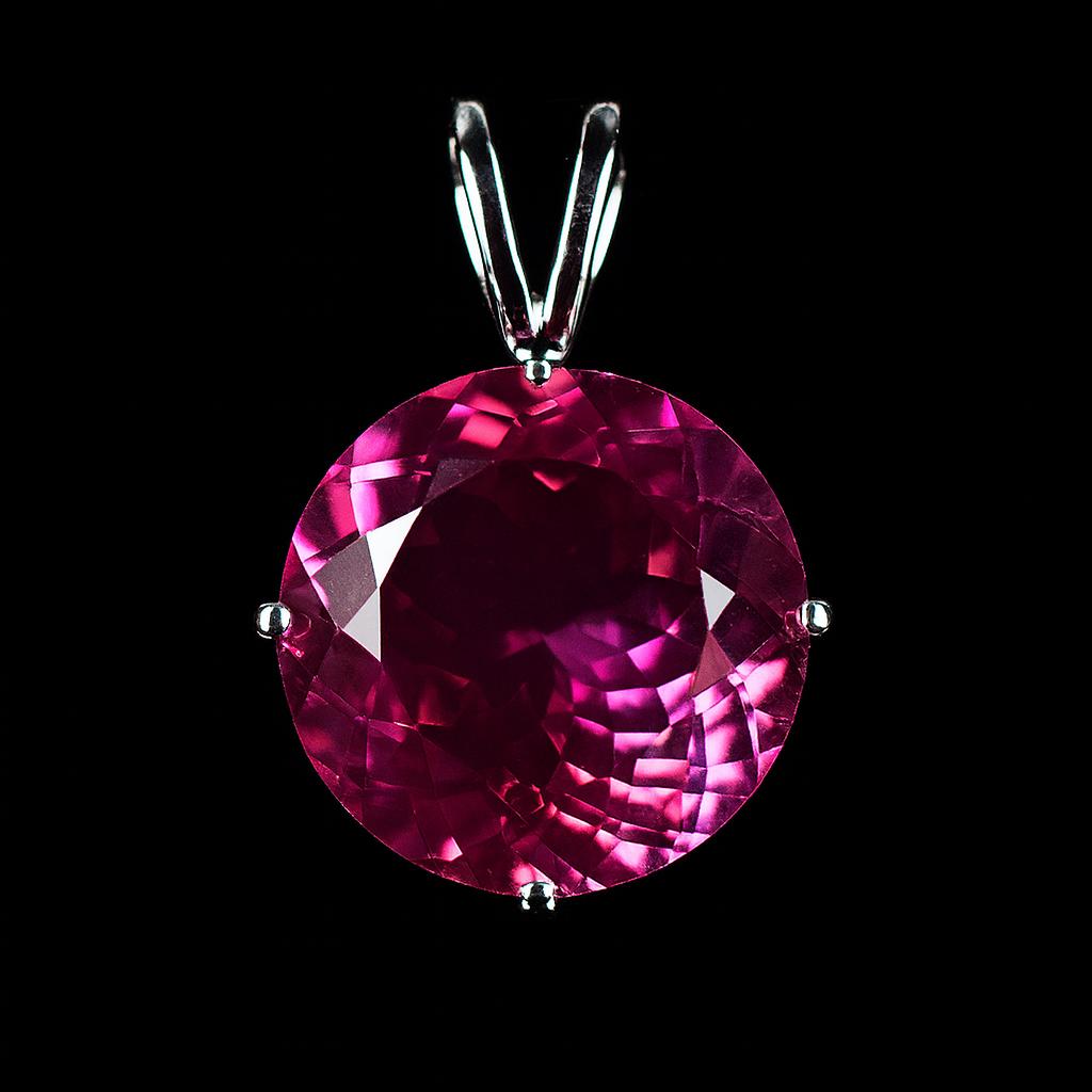 Natural Pink Ruby Pendant 18 ct Loose Gemstone 925 Sterling Silver for Jewelry Making and Crafts