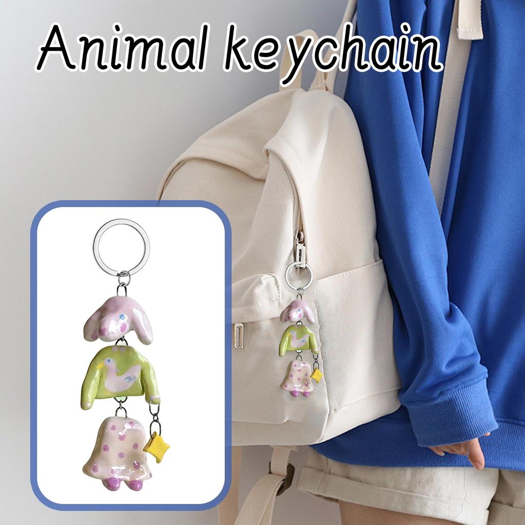 Animal Keychains , Cute Little Animal Keychains, Resin Key Accessories, Suitable For Keys, Bags, And Gifts.
