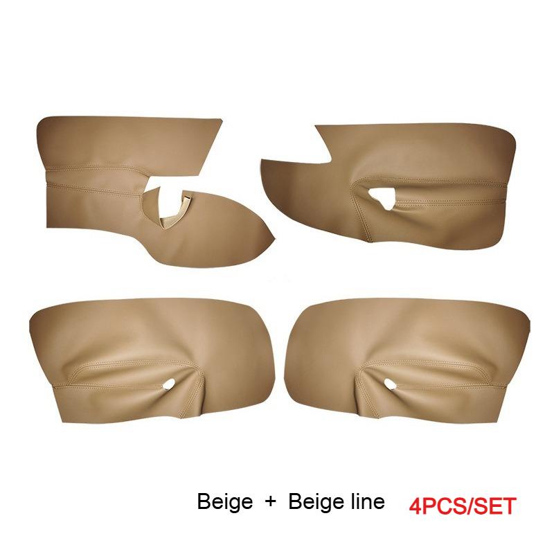 Microfiber Leather Car Door Handle Armrest Panel Cover For VW Golf 5 V MK5 Jetta 2006-2011 Only 4 Doors Car Interior Accessories