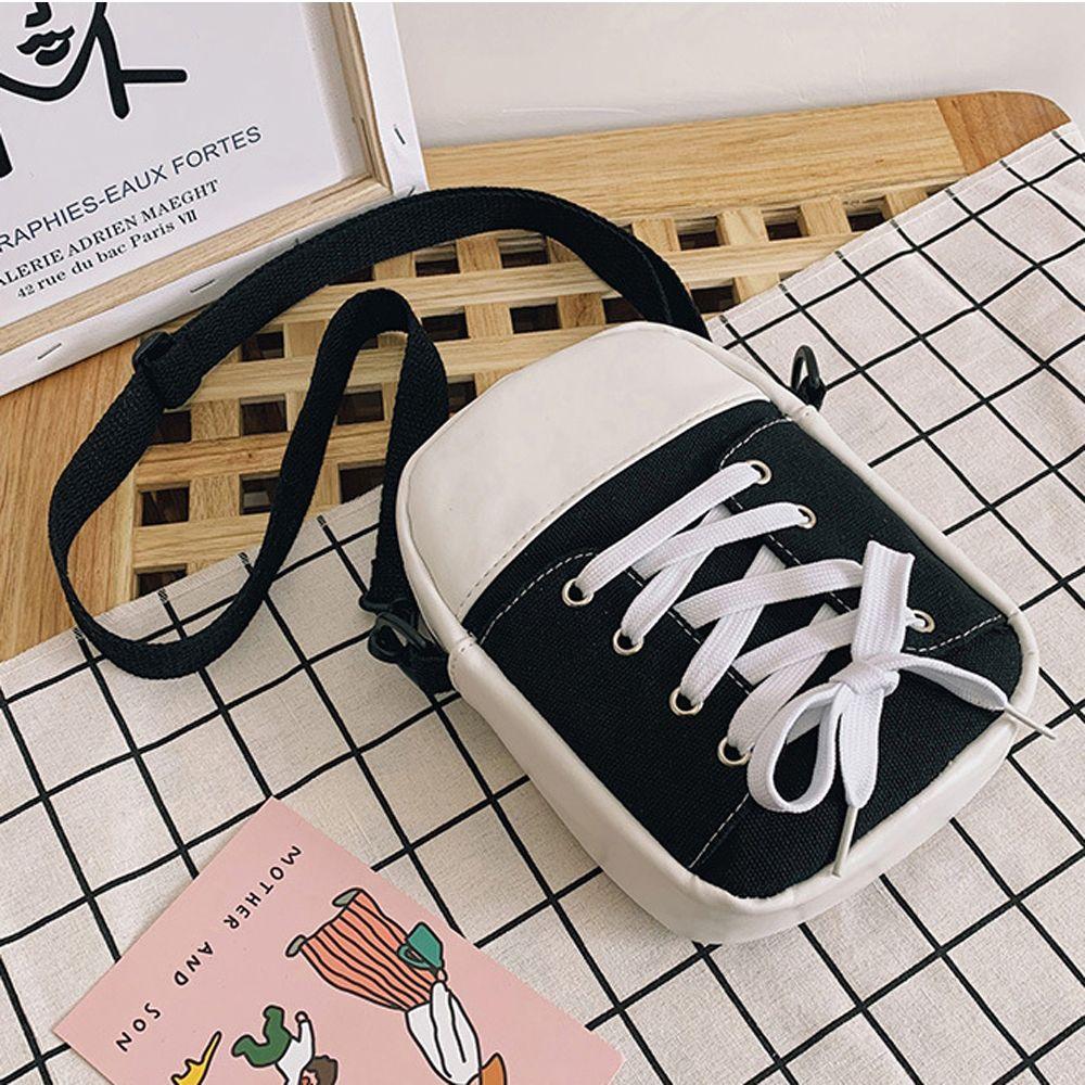 

Fashion Shopping Shoes Shape Purse Street Canvas Handbag Korean Style Bag Crossbody Bag Women Bag синий