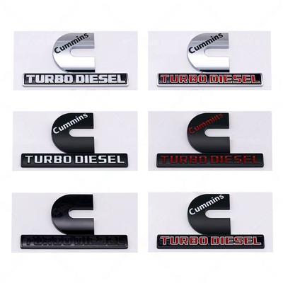 1 Stück ABS Cummins Turbo Diesel Abzeichen Aufkleber Auto Heck Logo Aufkleber Heckstoßstange Heckklappe Kofferraum Aufkleber Kotflügel Seite Emblem Styling Zubehör