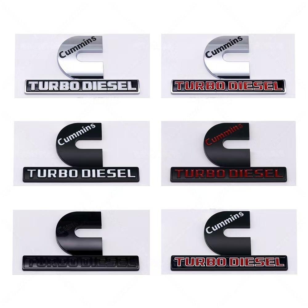 1 pezzo ABS Cummins Turbo Diesel Badge Adesivo Auto Logo Posteriore Adesivo Paraurti Posteriore Portellone Bagagliaio Adesivo Parafango Laterale Emblema Styling Accessori