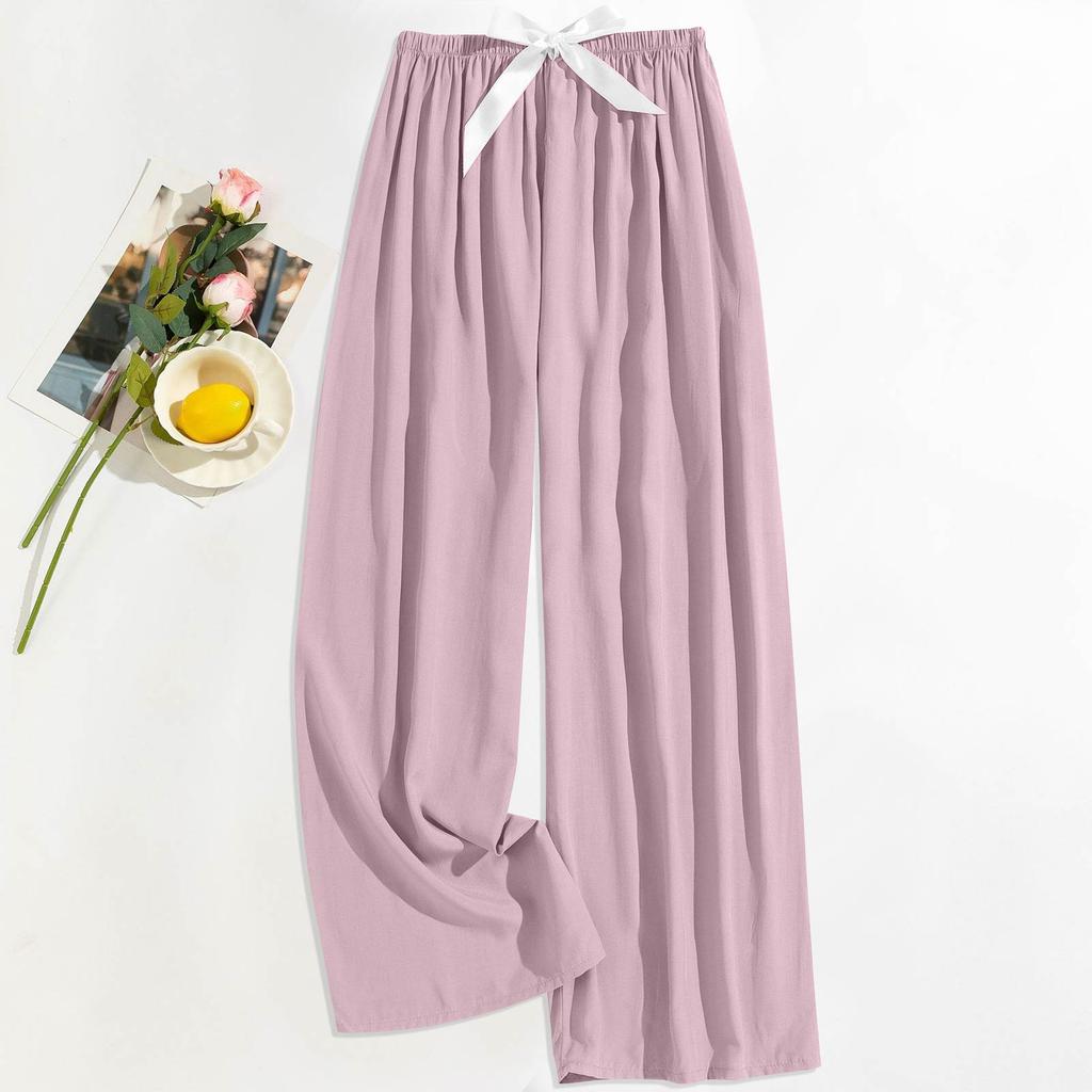 Women's Casual Fashion Sleep Pants Loungewear Pants Wearable As Outerwear High-Waisted Pants