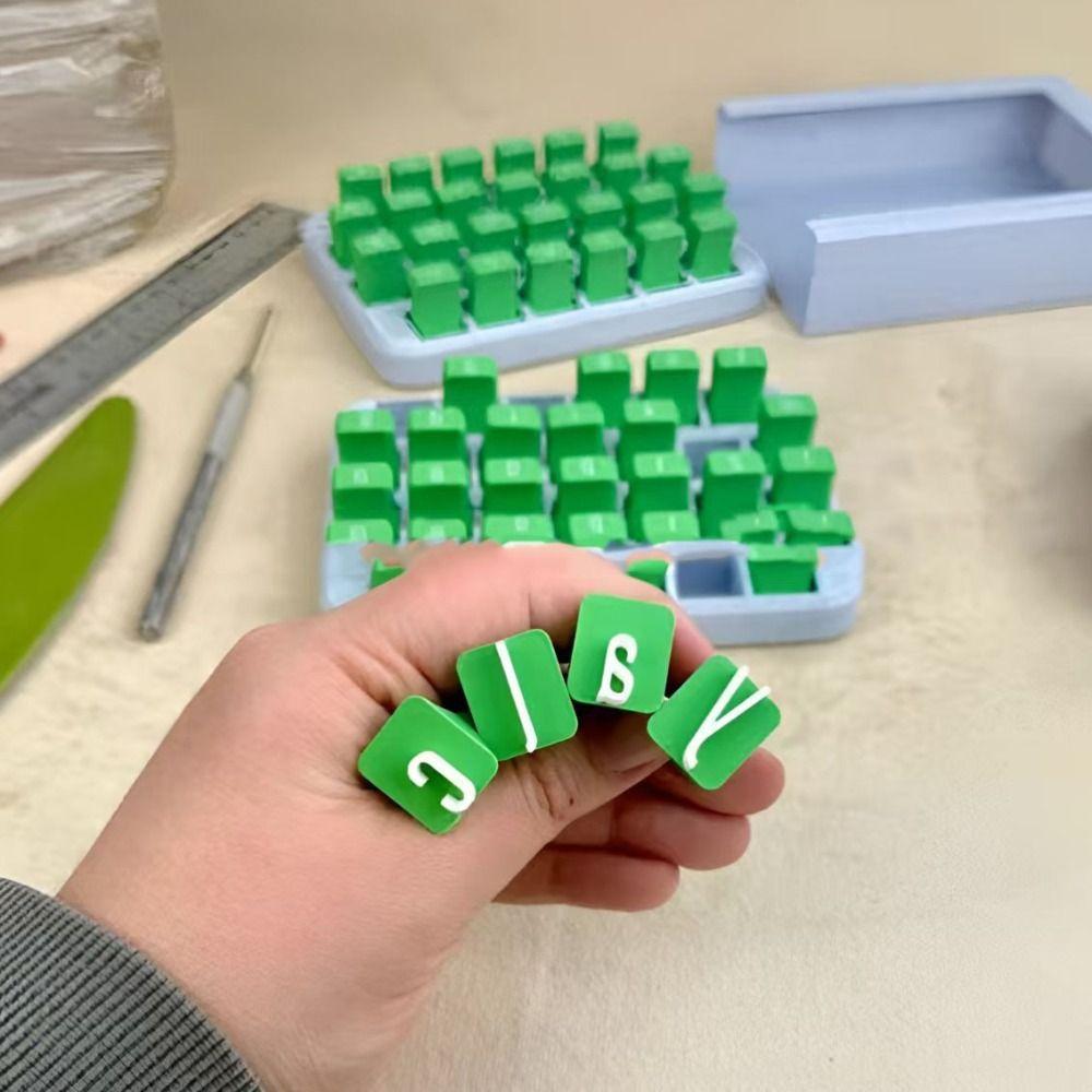 Embossing Alphabet Clay Seal Uppercase Letter Plastic Alphabet Stamps  Craft Supplies