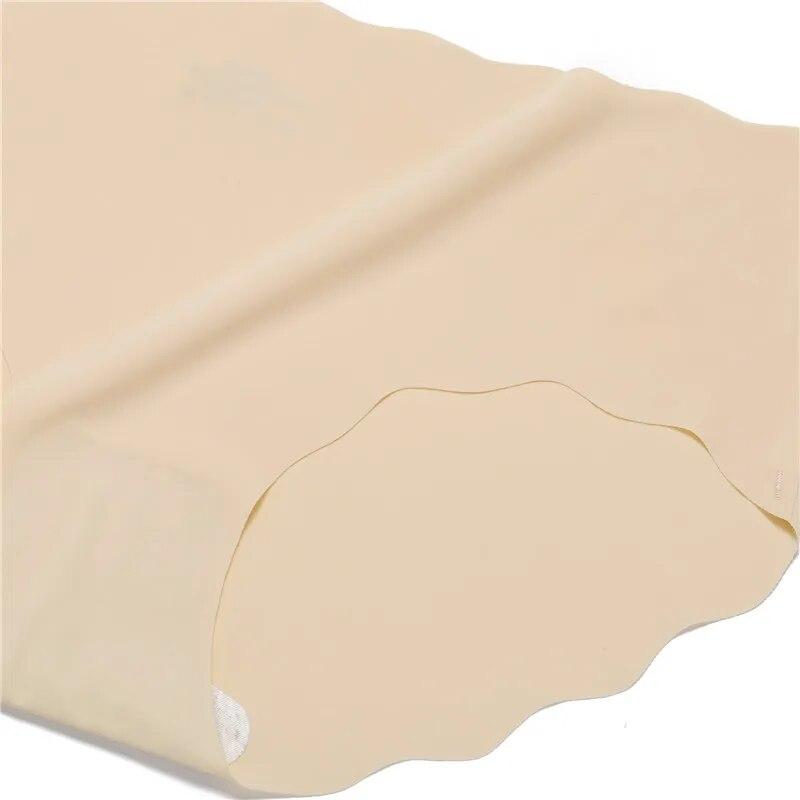 4Pcs/Set Seamless Underwear Silk Women's Panties 3XL Tangas Lady Ruffle Underpants 4 Pieces Girls Briefs Panty Sexy Lingerie 4PC