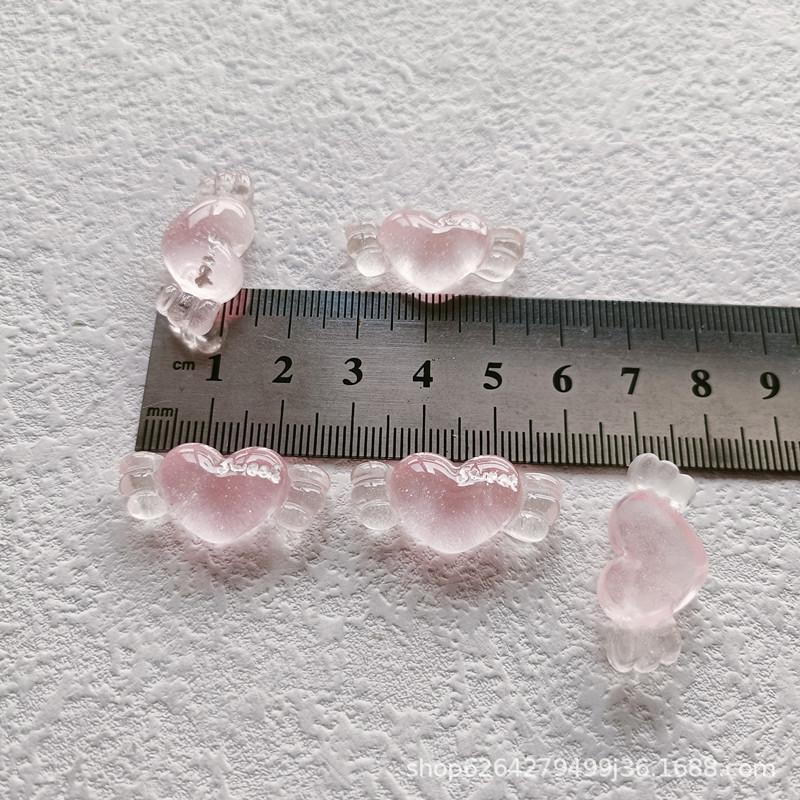Heart Wing Candy Resin Sticker for DIY Magic Wand & Hair Accessories (2.8x1.4cm)
