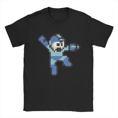 Megaman Jump'n Shoot T Shirts Men 100% Cotton Novelty T-Shirts Round Collar Tee Shirt Short Sleeve Tops Plus Size