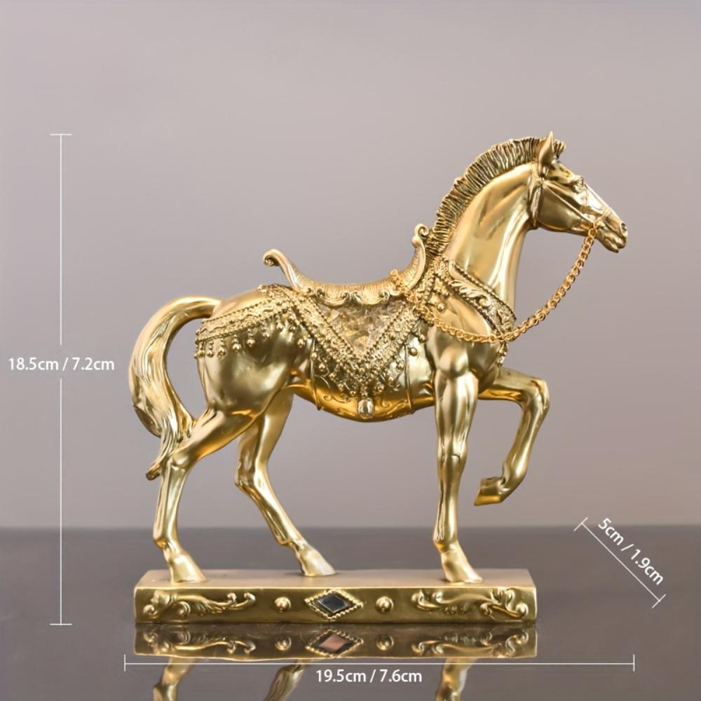 Statua Ornamento Cavallo in Resina Moderna Creativa, Scultura Animale Simulazione, Decorazione per la Casa per Soggiorno Ufficio, Regalo per Laurea Vacanze per Amici