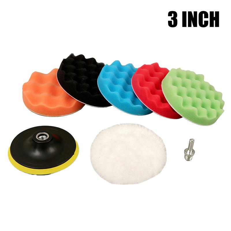 6/8/11/12Pcs Car Buffing Polishing Pad Kit With Various Grit Sponge Pads And Drill Adapter Perfect For Car Detailing Waxing