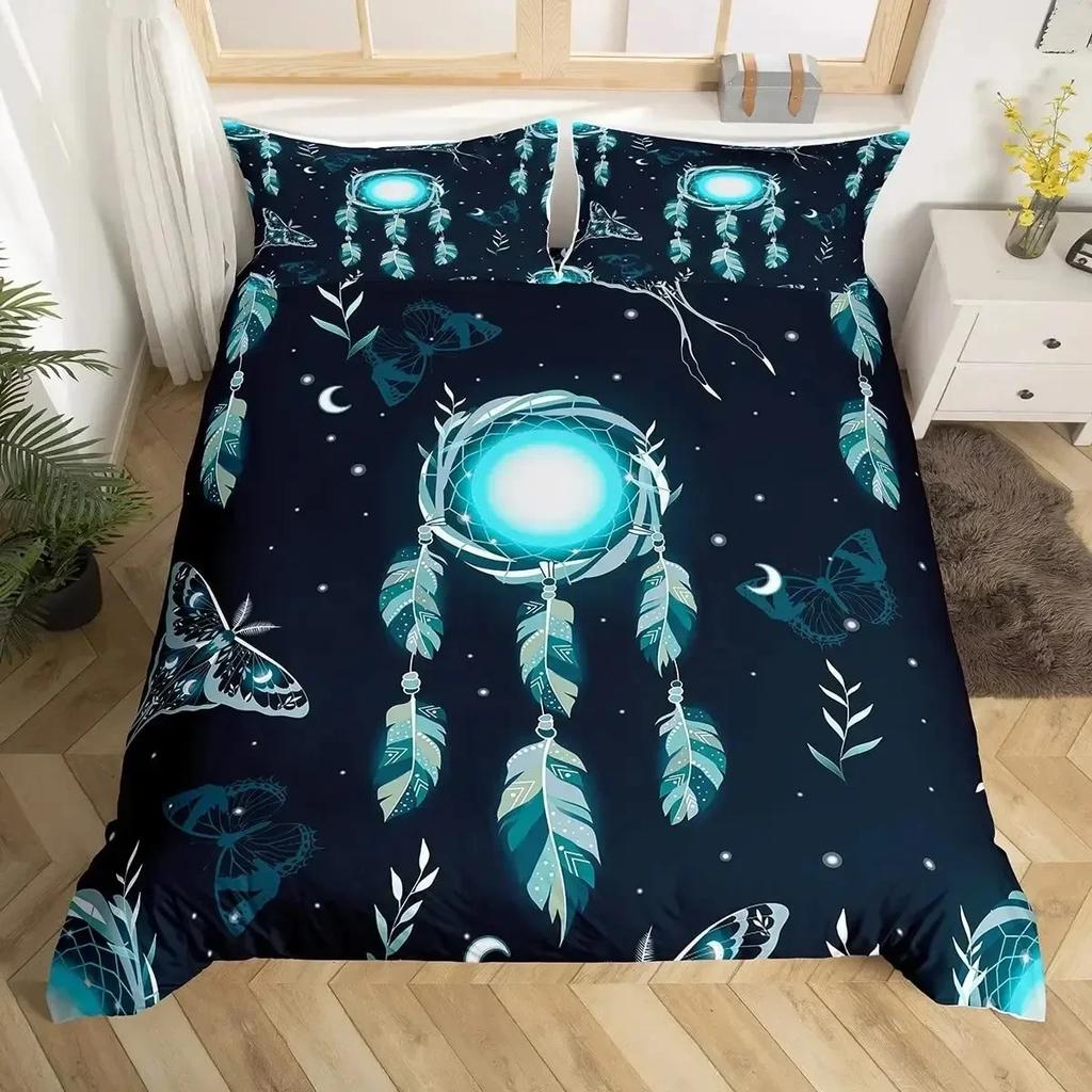 3D Viking Runes Bedding Set Viking Constellation Pattern Duvet Cover Set Double Single Size Nordic Style Washed Microfiber