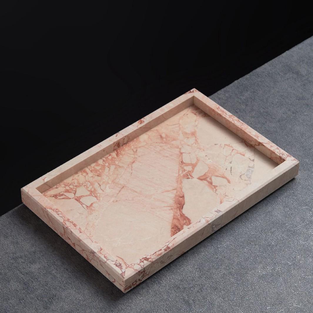 Nordic Style Marble Jewelry Storage Tray for Home Decor and Vanity 30x20