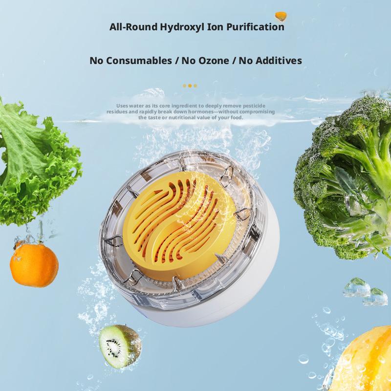 Fruit And Vegetable Washer Device With Hydroxyl Radical Tech USB Rechargeable Fruit Cleaner For Cleaning Vegetables Fruits Meat