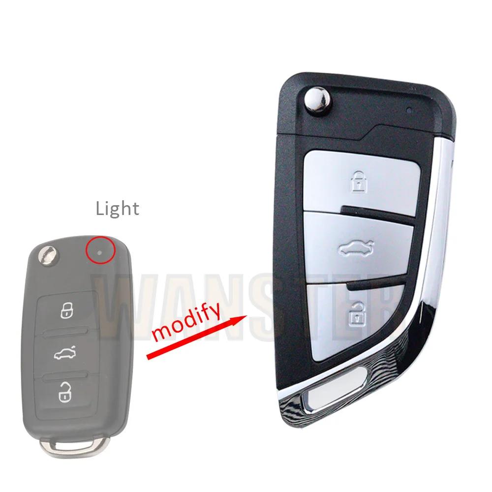 Car Key Fob Case Shell Housing for Vw B5 for Volkswagen Beetle/Caddy/Passat/Golf/Jetta/Polo/Scirocco/Tiguan/Touran/Skoda/Seat