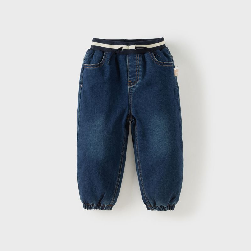 

David Bella Children s Pants Boys 2026 New Cotton Pants Boys Class a Padded Jeans Winter Jogger Pants Denim Blue [Ready in Stock] 110