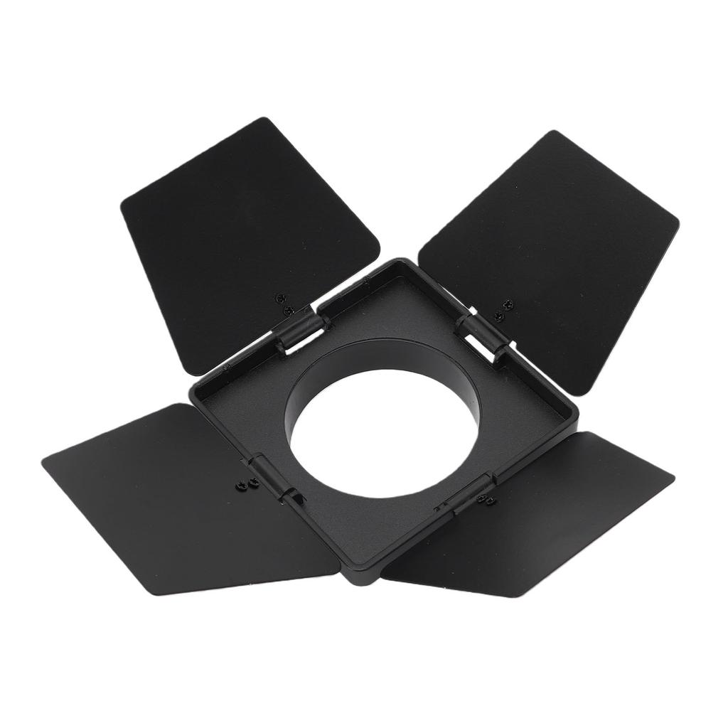 Barn Door Fit for Bowens Mini Mount COB Light Professional Aluminum Alloy Four Leaf Light Baffle