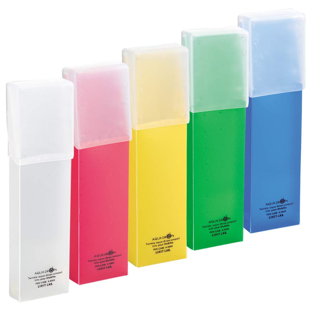 LIHIT LAB Aqua Drops Federmäppchen Rot A5022-3