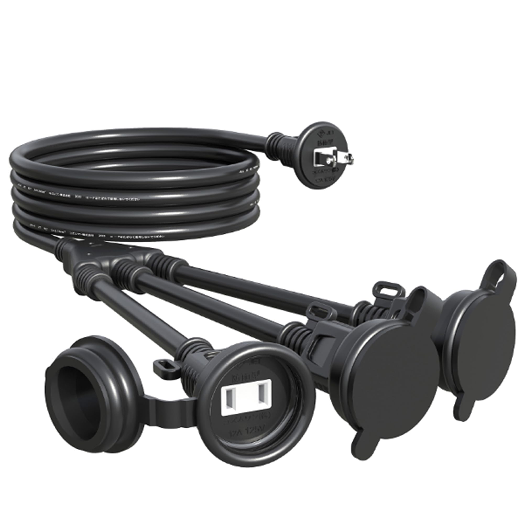 

Power Supply Extension Cord 10m Rainproof PSE Power Cord Extension Cable 10m 3 Distribution Cord Outdoor Power Expansion Rainproof Outlet Joint with