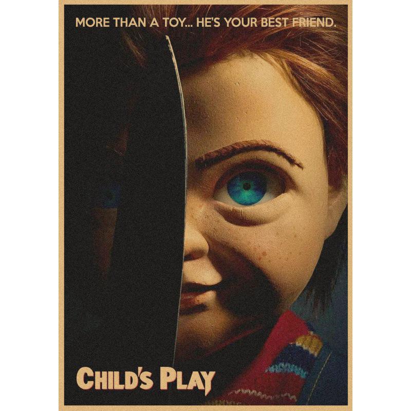 Free Shipping Chucky Doll Child's Play Poster Retro Kraft Decorative Wall Mural