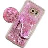 Case for Samsung S6 for Girl Glitter Sparkle Floating Shiny Quicksand Clear Soft TPU Silicone Shockproof Protective Bumper Thin Cover for Samsung