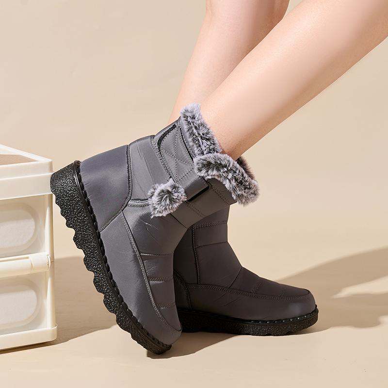 Snow boots winter new velvet thickened warm cotton shoes waterproof non-slip comfortable medium tube platform shoes