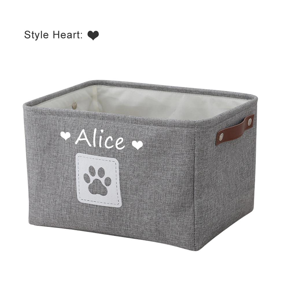 Pet Name DIY Toys Clothes Basket Custom Cat Dog Storage Box Personalised Accessories Organize Bin