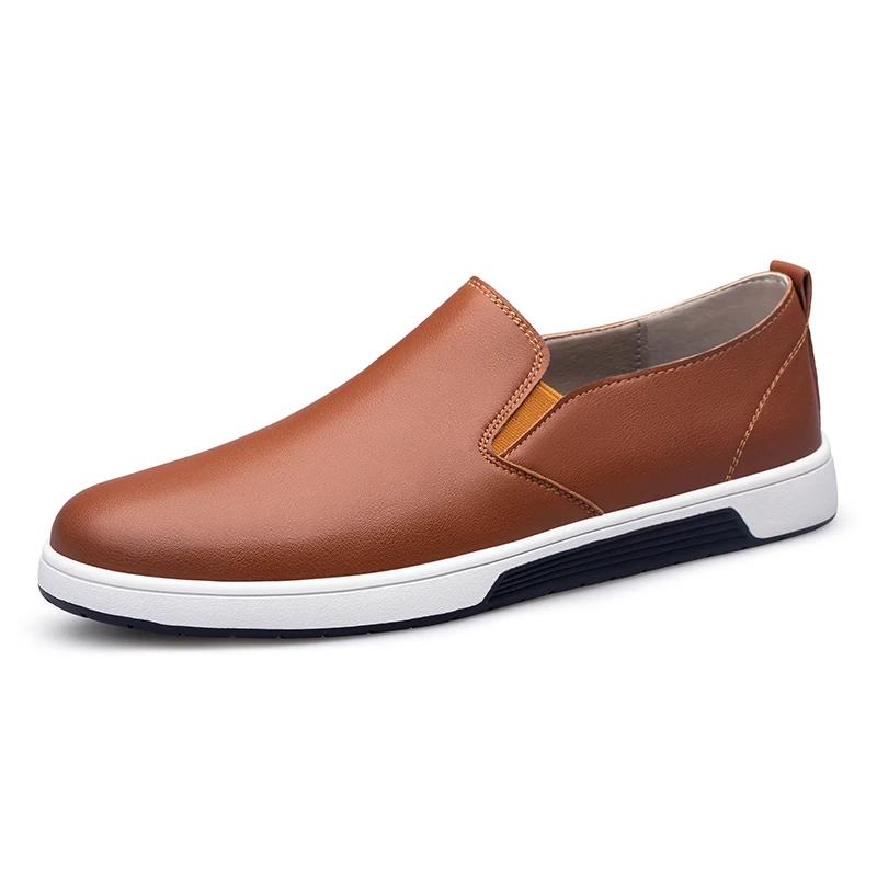 Genuine Leather Men Casual Shoes Hot Sale Man Loafers Soft Moccasins Breathable Slip On Driving Shoes New Leisure Walk Sneakers