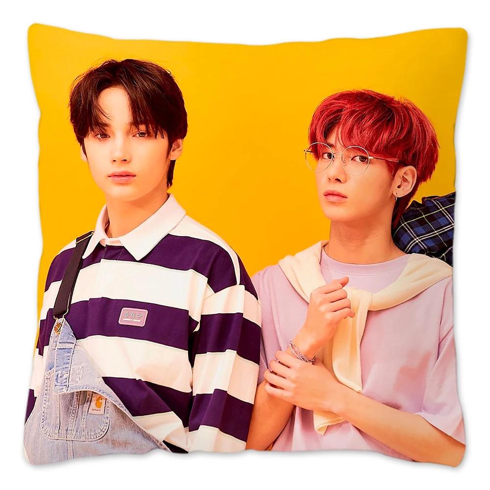 Koreanischer Kpop TXT Kissenbezug, wiederverwendbarer Kissenbezug für Sofa, Wohnzimmer, Harajuku Housses De Coussin