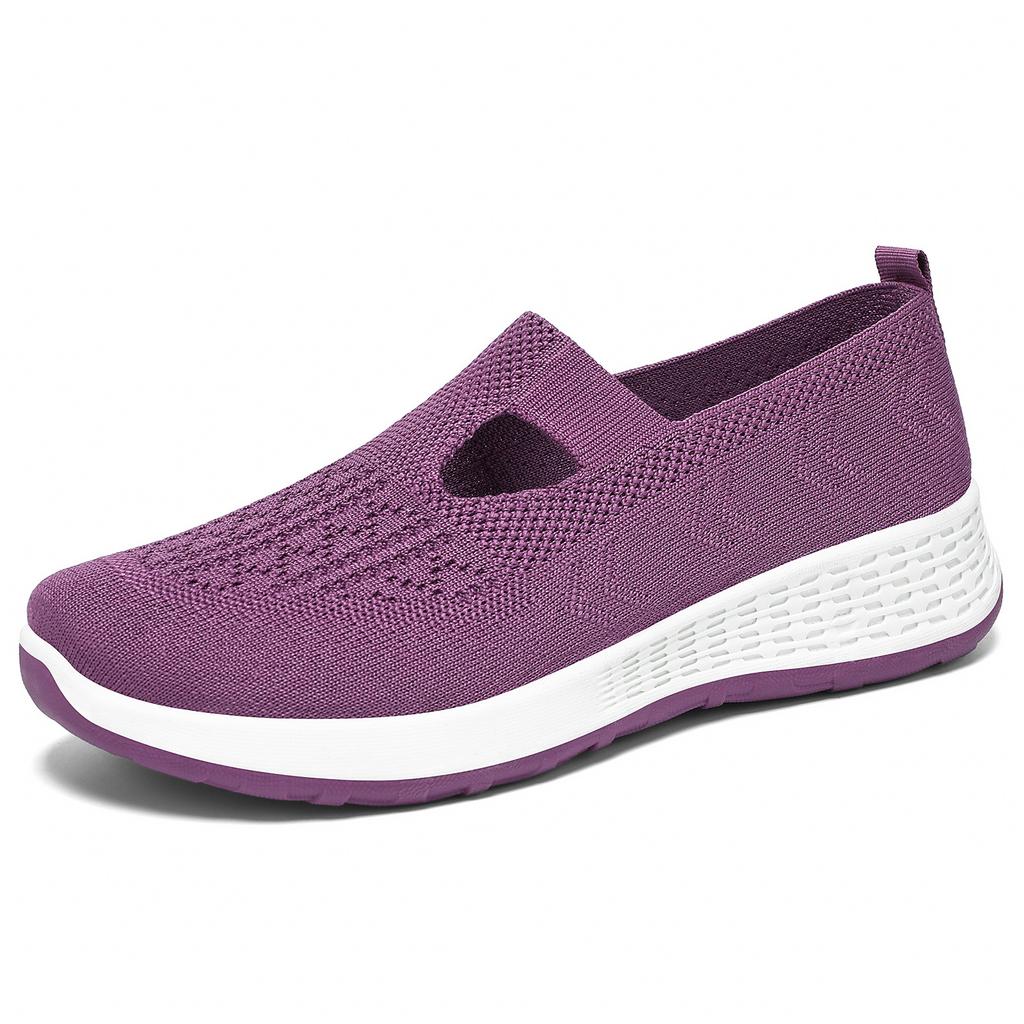 Women's Slip On Sneakers Lightweight Breathable Knit Casual Shoes Spring Walking Shoes Comfortable Lazy Shoes Easy Wear Fashion Footwear