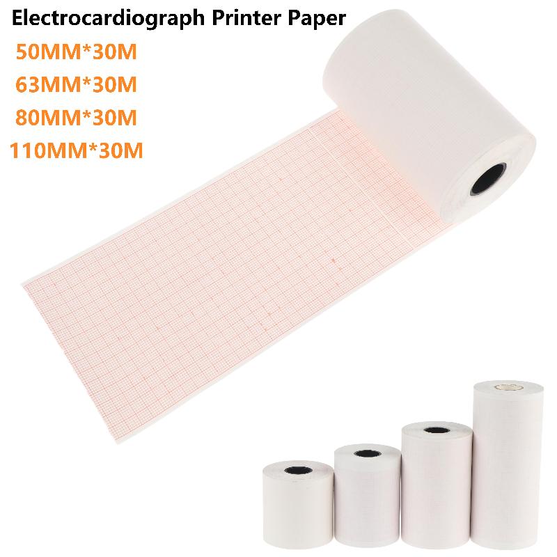 Electrocardiograph Printer Paper Thermal Ecg Paper Clear Accurate Grid High Sensitivity For Hospital Medical Use 50/63/80/110Mm