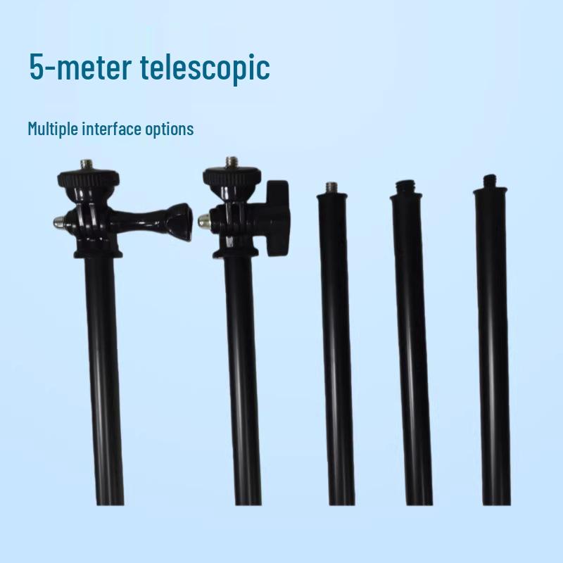 5m Aluminum Telescopic Pole: Multi-functional for Camera, Flag, Fruit Picking, and Tent Support