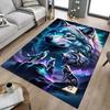 1pc Wolf Pack Night Carpet Anti Slip Polyester Floor Mat for office.Bedroom