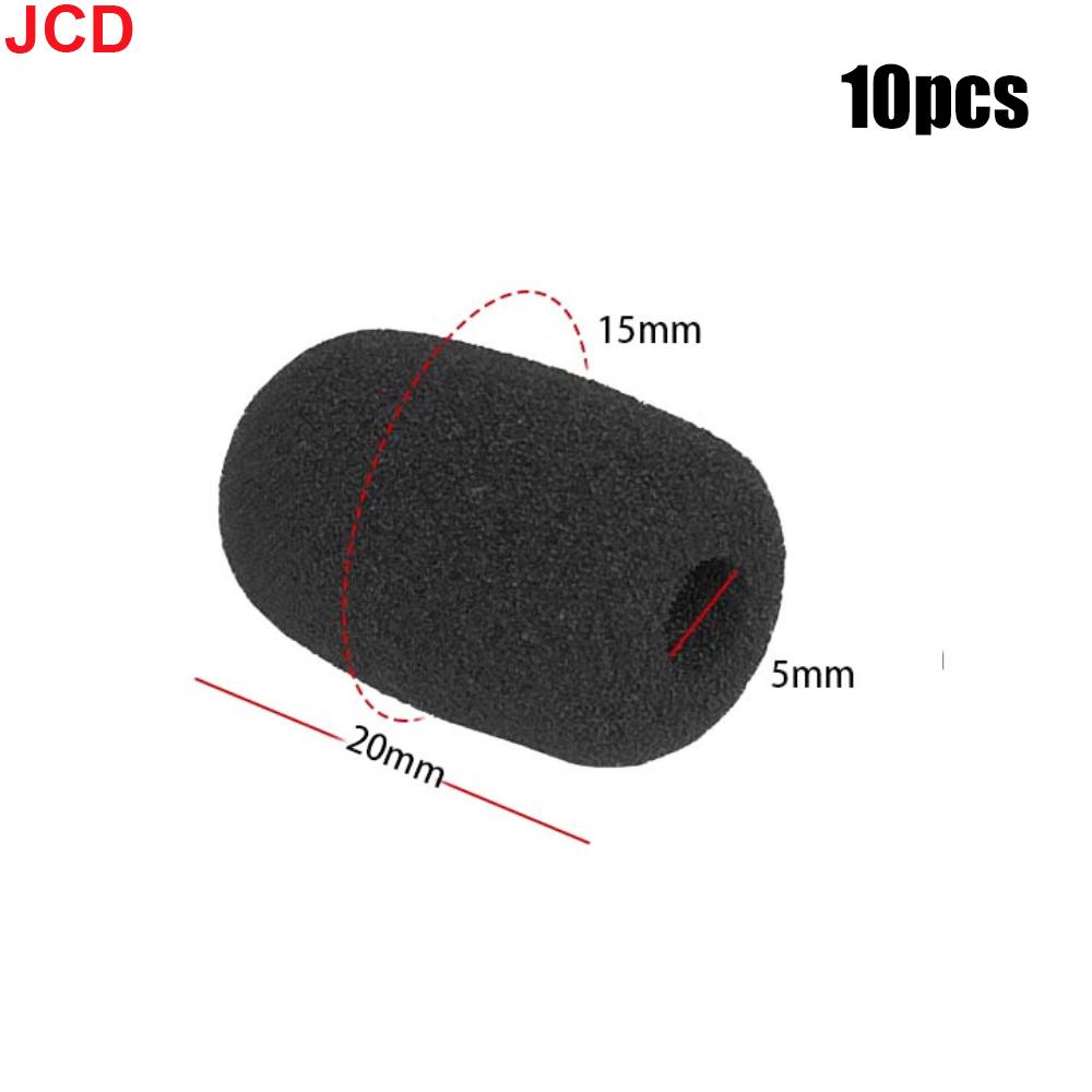 JCD 10pcs Mini Microphone Foam Covers Mic Protector Covers Replacement Headset Windshield Sponge Cover Microphone Cover For Mic