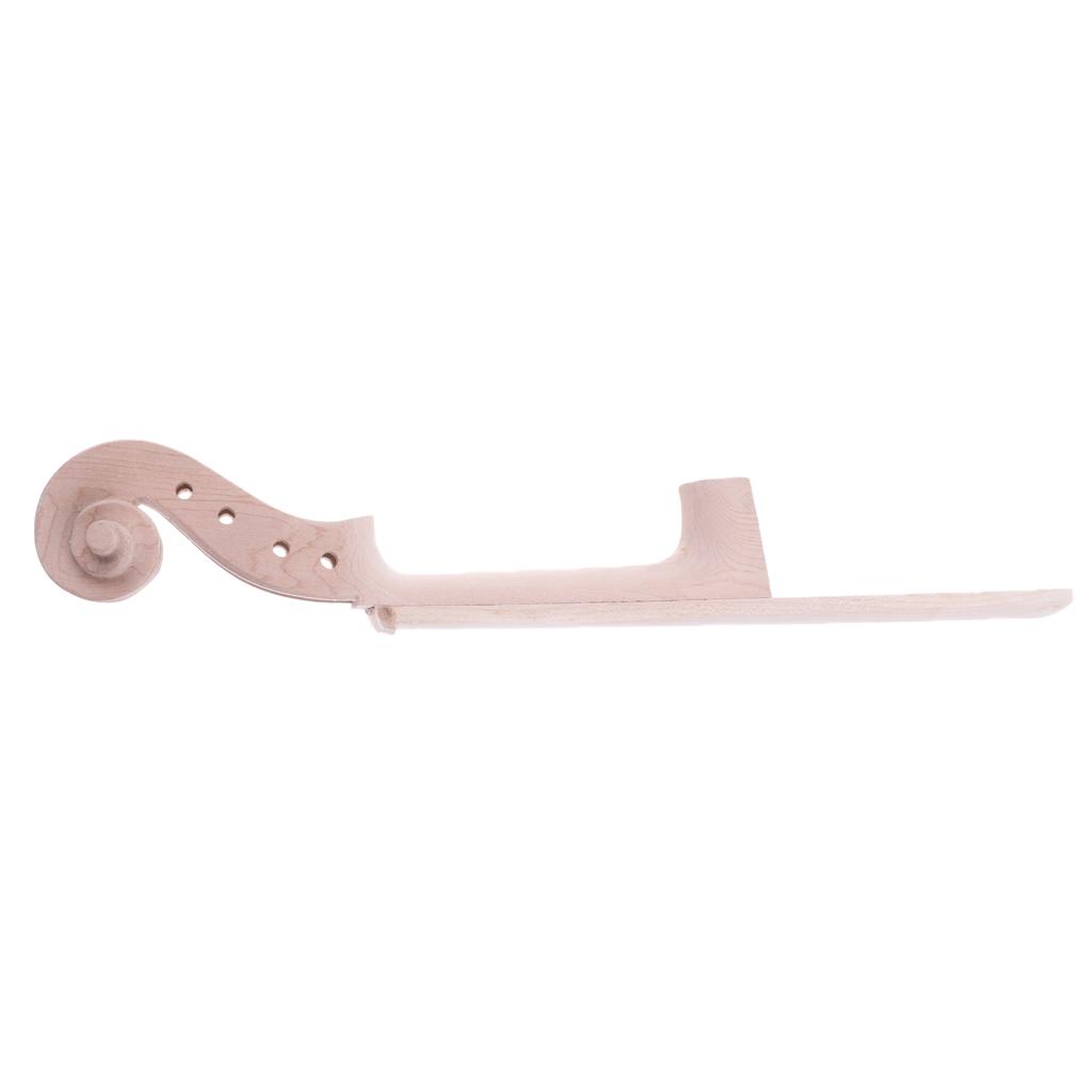 Exquisite Solid Wood Violin Fiddle Neck with Fingerboard for 4/4 DIY Parts