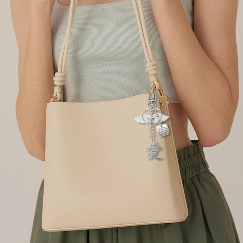 Versatile Crosses and Bowknot Keychain Portable Accessory Convenient for Key or As A Bag Charm for Added Styles