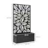 Outdoor Metal Planter, with Back Trellis - Black